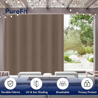 PureFit Outdoor Curtains for Patio Waterproof Weatherproof Outside Curtains | - Image 3