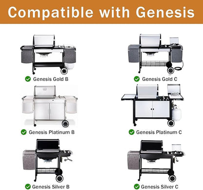 7638 Grill Grates for Weber Spirit I & Spirit II 300 Series, Spirit E/S-310 E/S-320 E/S-330, Spirit 700, Genesis Silver/Gold B & C Grill Replacement Parts, Cast Iron, 17.5 x 11.9 Inch, 2-Pack