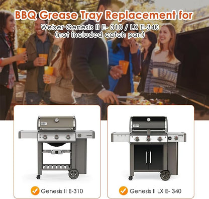 66036 Grease Tray for Weber Genesis II 300 Series Gas Grills (2017 and Newer), Drip Pan Tray for Genesis 2 E-310, Genesis II E-335, S-310 S-320 S-330 Grease Tray for Weber Genesis II Parts