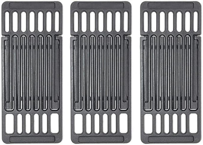 PCBZ0A (3-Pack) 6 1/4 inch wide Adjustable Cast Iron Cooking Grate Replacement for BBQ Grills Gas Eletric Grills, Universal Cooking Grids Extend from 14" up to 20" L