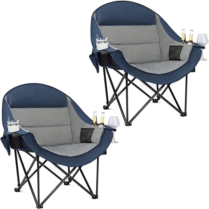 Oversized Camping Chair for Adults 2 Pack by PUVASIA