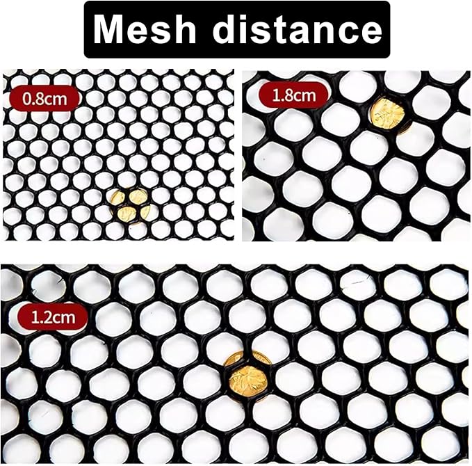 39.3″ x 32.8′ Chicken Mesh Fence Roll Versatile Plastic Fencing Netting Heavy Duty Balcony Protection Safety Mesh Easy Cut for Home Décor Gardening Poultry Barrier(Size:1x30M - Mesh 1.8cm,Color:Black)