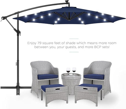 Best Choice Products 10ft Solar LED Offset Cantilever Hanging Market Patio - Image 2