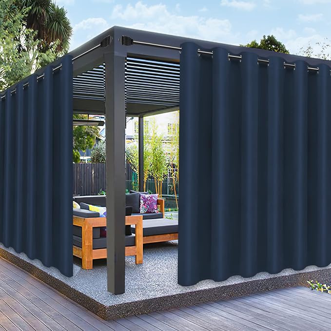 PureFit Outdoor Curtains for Patio Waterproof Weatherproof Outside Curtains | by PureFit