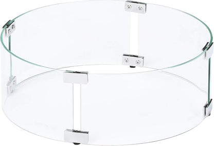 Celestial 17" x 6" Round Wind Guard, fits Celestial 13” Round Fire Pit Burner Pans for Gas Fire Pits