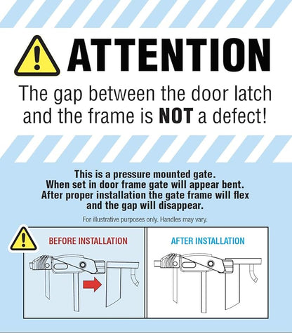 Regalo Safety 36” Extra Tall Baby Gate for Doorways & Bottom of Stairs, Pressure Mount Safety Gate for Babies, Toddlers & Pets, Tested & Safe for 30 Years, American Designed, Family Owned, Black