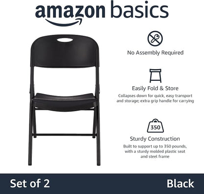 Amazon Basics Portable Folding Plastic Chair, Events Seating, 350-Pound Capacity - Image 4