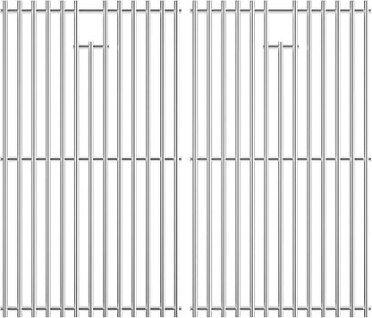 7637 Stainless Steel Cooking Grates for Weber Spirit I & II 200 Series Spirit E210 Spirit E220 Spirit S210, Spirit S220 with Front Control, 17.5 inch Grill Grates for Weber 7637 Gas Grills