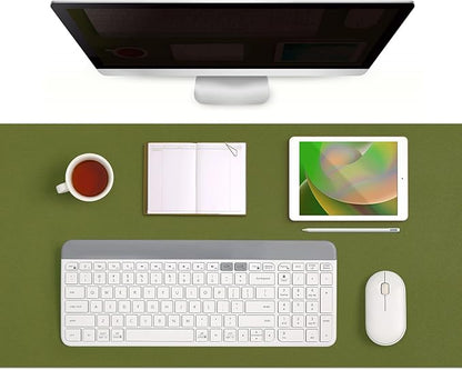 Myir JUN Table Runner Double Sided Vinyl Runner Table 94 Inch Long Runner for Table Washable Waterproof Non-Slip for Home Decorations Gray Green,12 x 94 inch