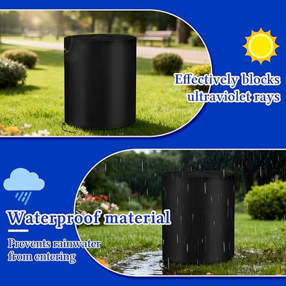 Fire Pit Cover for Ninja Fireside360, 600D Round Oxford Water-Resistant Dust Leaf Proof Firepit Heater Cover Outdoor Protect Accessories Reinforced Handle Drawstring Hem