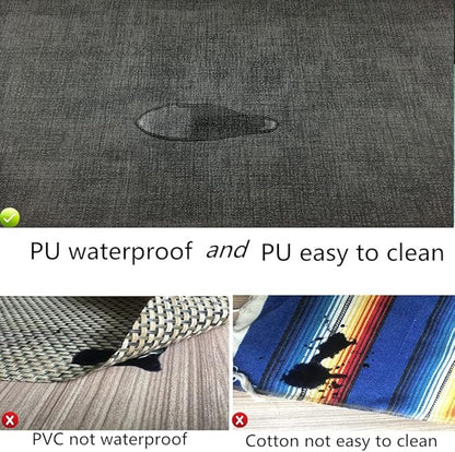 WAZAIGUR Washable Wipeable Waterproof Heat Resistant Faux Leather Placemats Set of 6,PU Palce Mats for Indoor and Outdoor,Easy to Clean Table Mats,Grey