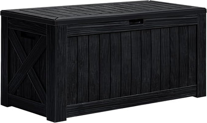 Greesum 120 Gallon Deck Box, Resin Outdoor Storage Container, Garden Tools by BuynowfromGreesum