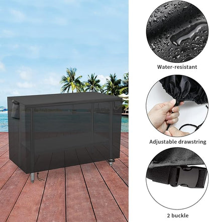 Outdoor Grill Table Cover for BBQ Mall Pizza Oven Cart Table,Waterproof Patio Pizza Oven Cart Cover - 51 X 25 X 31 Inch