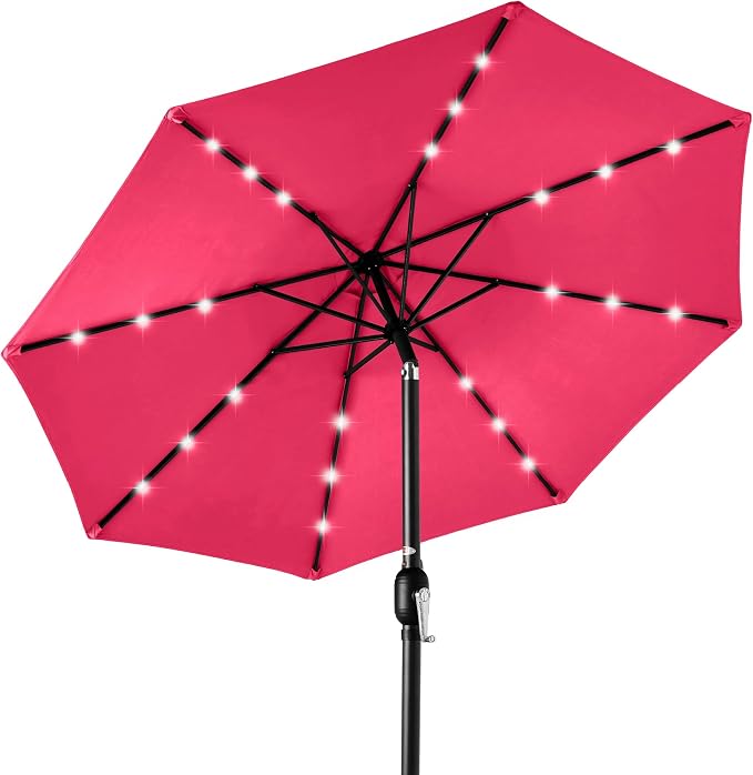 Best Choice Products 10ft Solar Polyester LED Lighted Patio Umbrella w/Tilt by Unknown