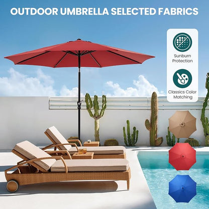 OLIXIS 9ft Patio Table Umbrella, Outdoor Patio Umbrella - Image 4