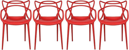 2xhome Modern Dining Chair | Stackable Indoor or Outdoor Entangled Side Chair | by 2xhome
