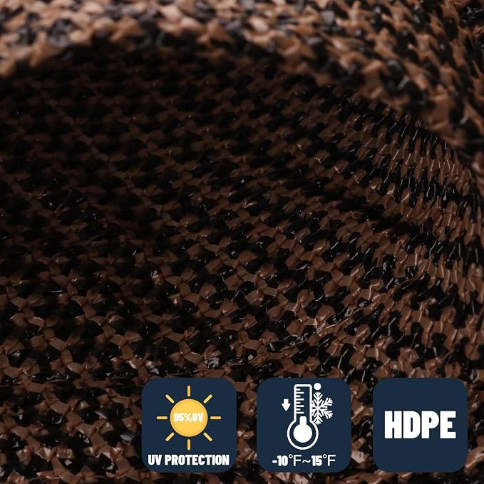 SUNNY GUARD Custom Size 4'x16' Rectangle Brown UV Block Sunshade - Image 4