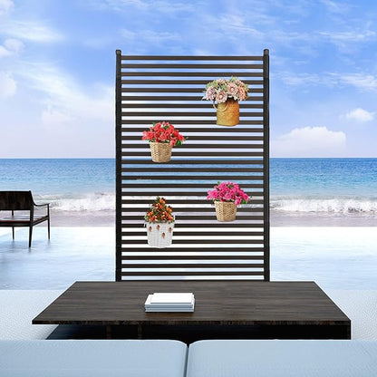 Outdoor Privacy Fence Screen, Privacy Fence Screen for Outside Decorative Privacy Screen Fence Panels,3 ft W x 6 ft H Tall Divider for Outdoor Garden Backyard Patio Decorative,Brown,1PC