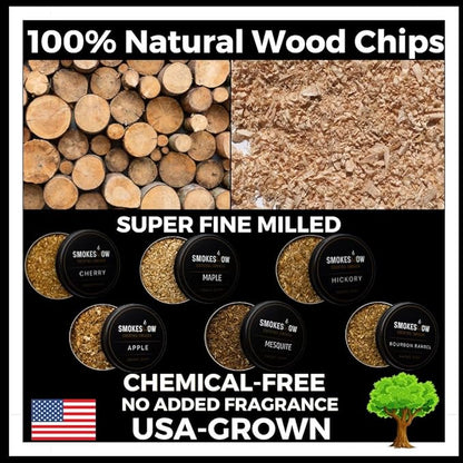 Smokeshow Cocktail Smoker Bundle with Kitchen Torch, Six Flavors of Wood Chips, Apple, Hickory, Maple, Mesquite, Cherry and Bourbon Soaked Oak. (No Butane Included)