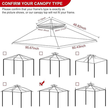 Eurmax USA High Performance Grill Gazebo Canopy Replacement Cover 5x8 BBQ - Image 6