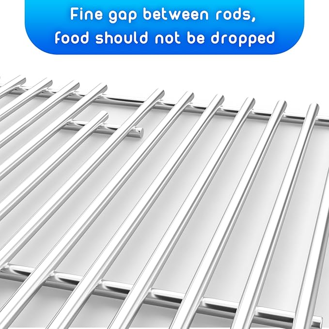 3Pack Stainless Steel Cooking Grates for Nexgrill Replacement Parts 720-0882A Evolution Infrared Plus 5-Burner, Stainless Steel Gas Grills Grates Replacement Parts, Solid Rod Grill Cooking Grids