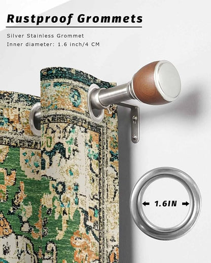 Ombre Green Boho Outdoor Curtains - Image 6