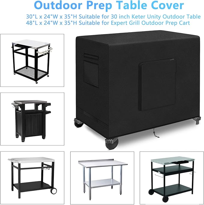 Outdoor Raised Garden Bed Cover for Winter , Waterproof Raised Planter Boxes Stand Covers Heavy-Duty for Outdoor prep tables, Protection for Winter Snow,Frost,and Rain-48 x 24 x 35 inch (Only Cover)