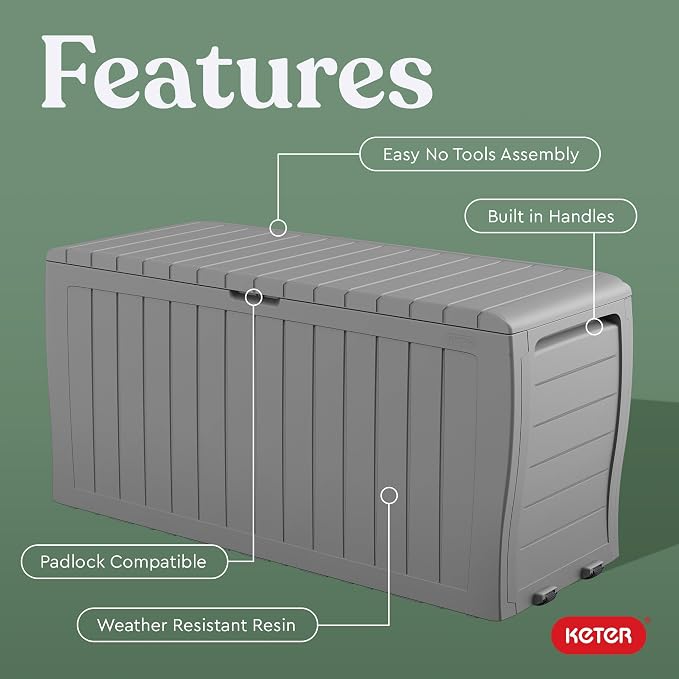 Keter Marvel 71 Gal Outdoor Storage Box - Image 4