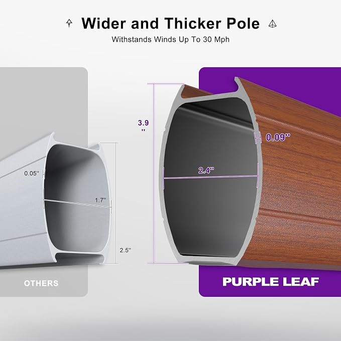 PURPLE LEAF Cantilever Umbrella - Image 4