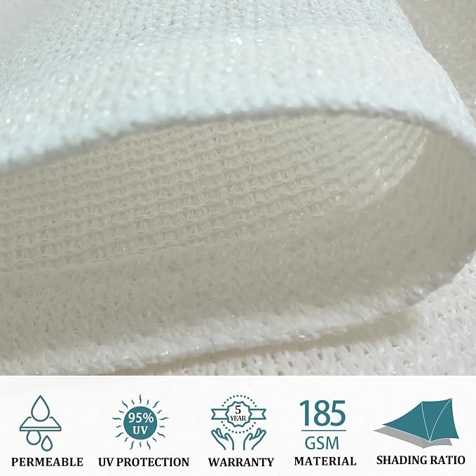 Shade&Beyond Custom Sun Shade Sail 10'x30'RectangleSun Sail Shades Patio UV - Image 3