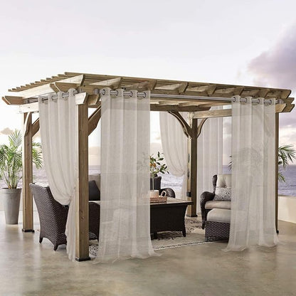 LORDTEX Burlap Linen Look Outdoor Curtain - Image 5