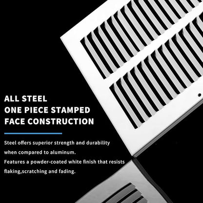32x12 Return Air Grille(Duct Opening Size),Air Return Vent Cover,Flat Vent Cover,Rejillas De Aire Acondicionado Para Casa,Return Air Grilles,Outer Dimensions:33.75"Wx13.75"H(32"W x 12"H, Duct Opening)