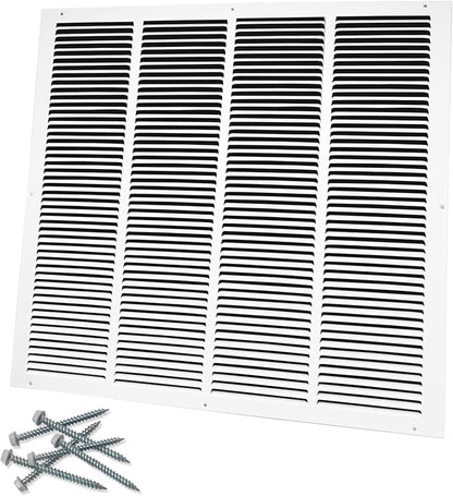 24"W x 24"H [Duct Opening Size] Steel Return Air Grille, Air Return Vent Cover for Ceiling and Sidewall - HVAC Air Vent Covers - [Outer Dimensions: 25.75"W x 25.75"H]