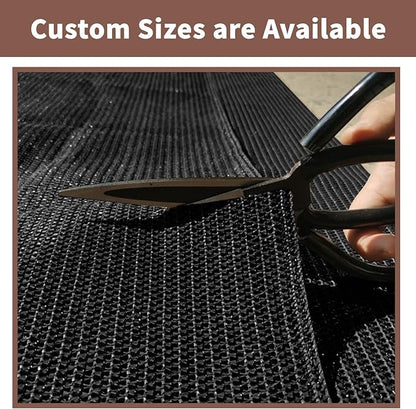 Sunny Guard Customized 2'6''x16' Black Balcony Privacy Screen,90% Shade Apartments Fence Cover,Heavy Duty Mesh Windscreen for Deck,Outdoor,Backyard,Patio