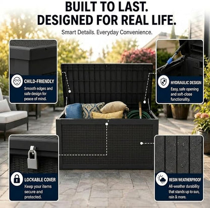 320 Gallon Resin Deck Box, Package Delivery Box - Image 3