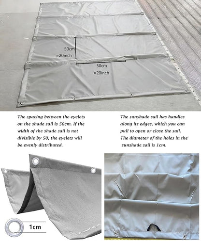 Outdoor Retractable Pergola Canopy 6' x 8' Waterproof Shade Cover - Image 4