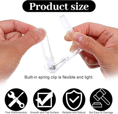 48 Pieces Clear Tablecloth Clips Plastic Loaded Table Cover Holder Clamps Table Cover Clips for Easter Party Birthday Wedding Dinging Camping Picnic Indoor and Outdoor Tablecloth Fix