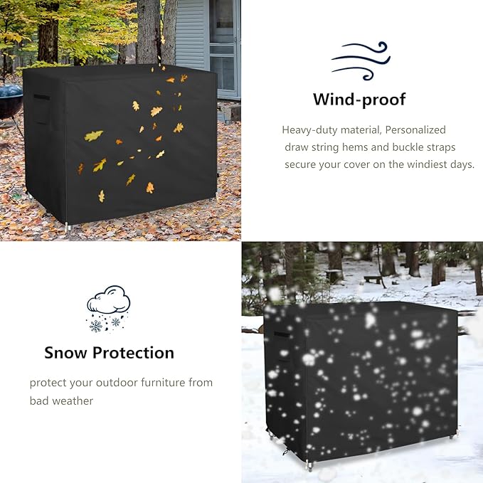 Bitubi 36 Inch Outdoor Prep Table Cover with Split Zipper, Waterproof Stainless Steel Prep & Work Table Cover for Patio Table- 36''L x 24''W x 35''H (Black)