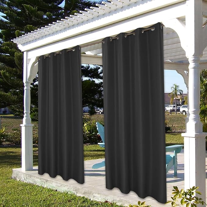 BONZER Outdoor Curtains for Patio Water Resistant Heavy Privacy | Light - Image 7