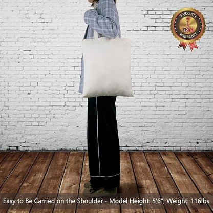 TOPDesign 6 | 12 | 24 | 48 | 192 Pack Economical Cotton Tote Bags, Lightweight Medium Reusable Grocery Shopping Cloth Bags, Suitable for DIY, Advertising, Promotion, Gift, Activity (6-Pack)
