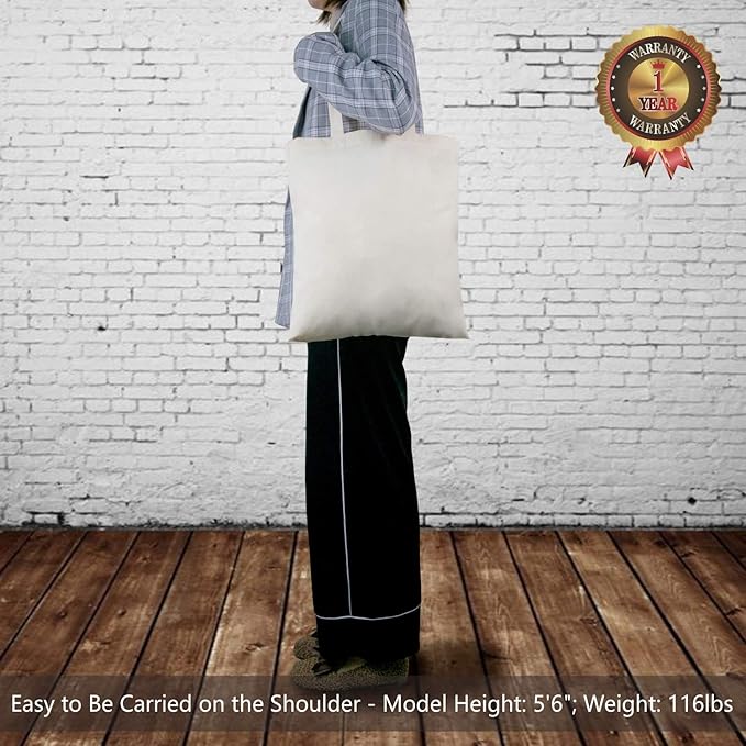 TOPDesign 192-Pack Economical 16"x15" Cotton Tote Bags, Lightweight Medium Reusable Grocery Shopping Cloth Bags, Suitable for DIY, Advertising, Promotion, Gift, Activity