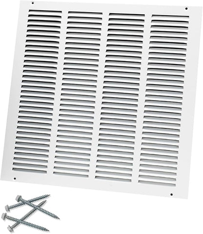 16"W x 16"H [Duct Opening Size] Steel Return Air Grille, Air Return Vent Cover for Ceiling and Sidewall - HVAC Air Vent Covers - [Outer Dimensions: 17.75"W x 17.75"H]