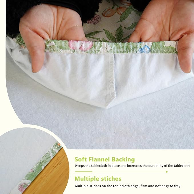 Rectangle Picnic Table Cloth, Elastic Waterproof Fitted Vinyl Tablecloths for 6 Foot Tables, Wipeable Flannel Backed Table Covers for Dining, Camping, Outdoor(Mulberry,36"x72")