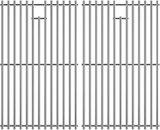 17.5 inch Grill Cooking Grates for Weber Spirit E210 E-220 S210 S-220 Spirit 200&Spirit II 200 Series Gas Grills with Front Control, Stainless Steel Grates Replacement Parts for Weber 7637 Gas Grills