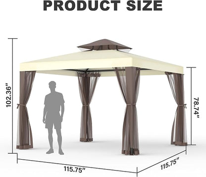 Outdoor Gazebo for Patio, 10×10 Canopy Tent - Image 6