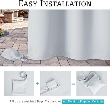 RYB HOME Extra Wide Outdoor Curtains - Image 5