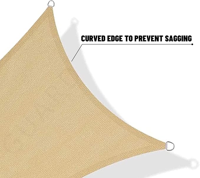 SUNNY GUARD Custom Size 14'x24' Sand Sun Shade Sail Rectangle UV Block Shade - Image 7