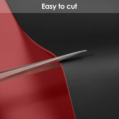Leather Table Cover,1.8mm Thick,42x42 Inch Table Protector,Table Protector for Dining Room Table,Dining Table Cover,Table Cover Protector,Coffee Table Covers(Black+Wine Red,42x42)