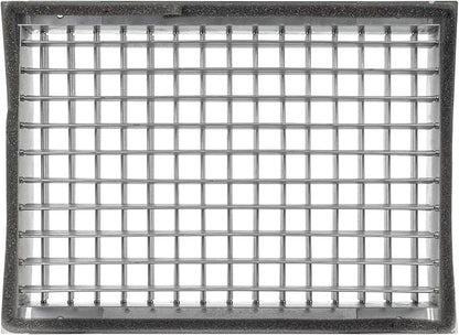 Repa Market 13" x 9" Inch Air Exhaust Grille for Round Ducts - 2 Adjustable Louvre Blades - Galvanized Air Supply Vent Cover - Side Fit Round Surface Canal Ducting from 19.68" to 35.43" Inches