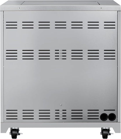 KoolMore 32 in. Outdoor Kitchen Liquid Propane Side Burner with Bottom Cabinet in Stainless-Steel (KM-OKS-SBC)